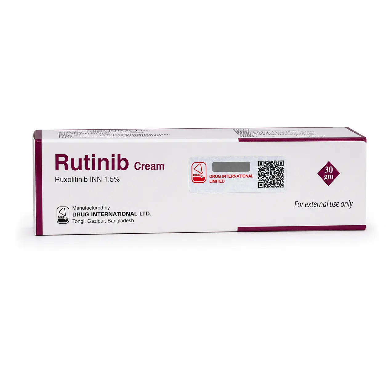 Rutinib Cream — Ruxolitinib 1.5%, 1 pcs, Drug International Limited