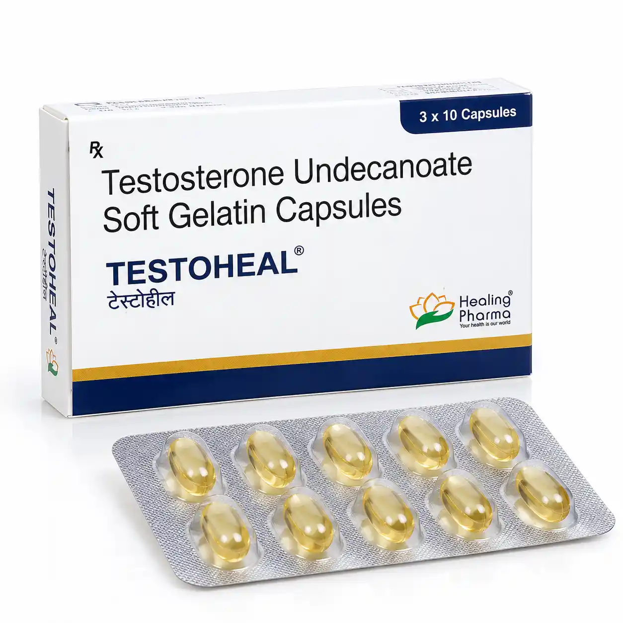 Testoheal — Testosterone Undecanoate 40 mg, 30 pcs, Healing Pharma