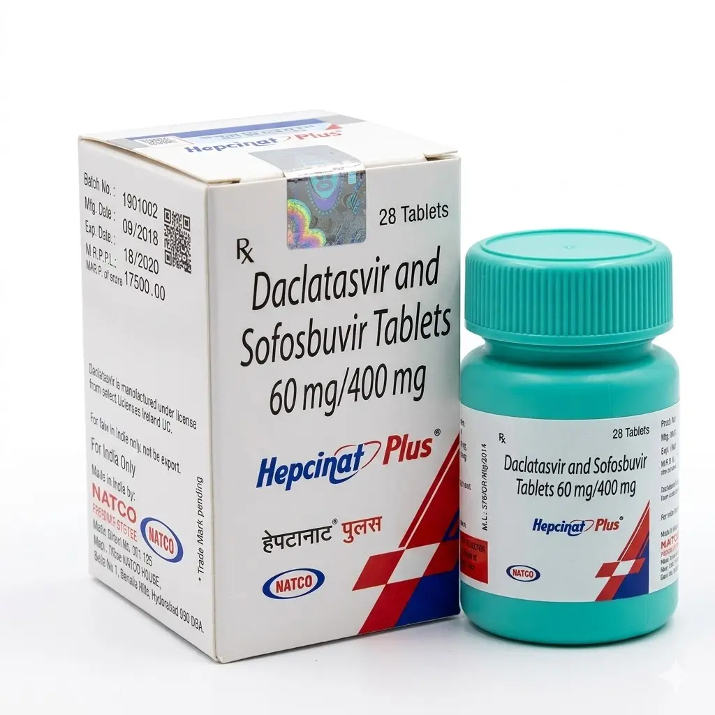 Hepcinat Plus — Daclatasvir 60 mg + 400 mg, 28 pcs, Natco