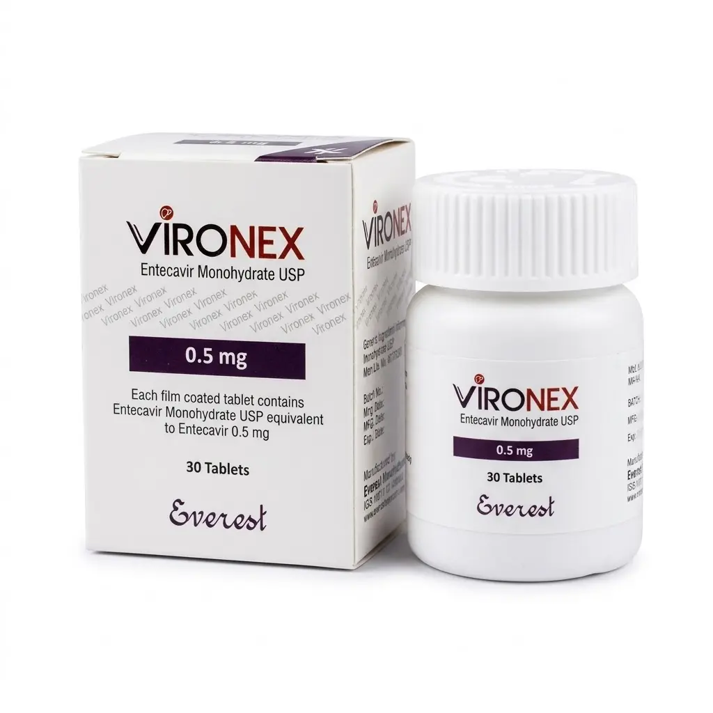 Vironex — Entecavir 0.5 mg, 30 pcs, Everest