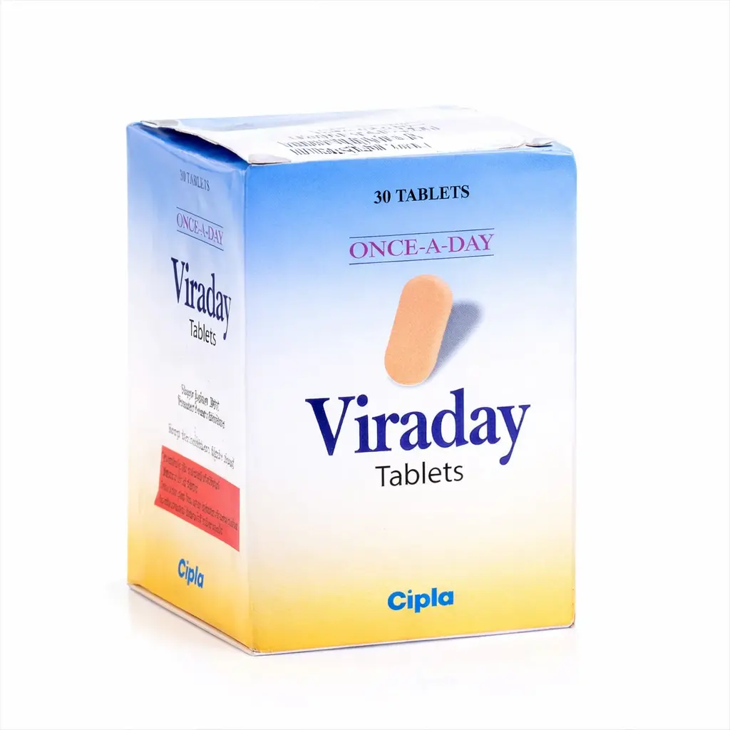 Viraday — Efavirenz 600 mg + 200 mg + 300 mg, 30 pcs, Cipla
