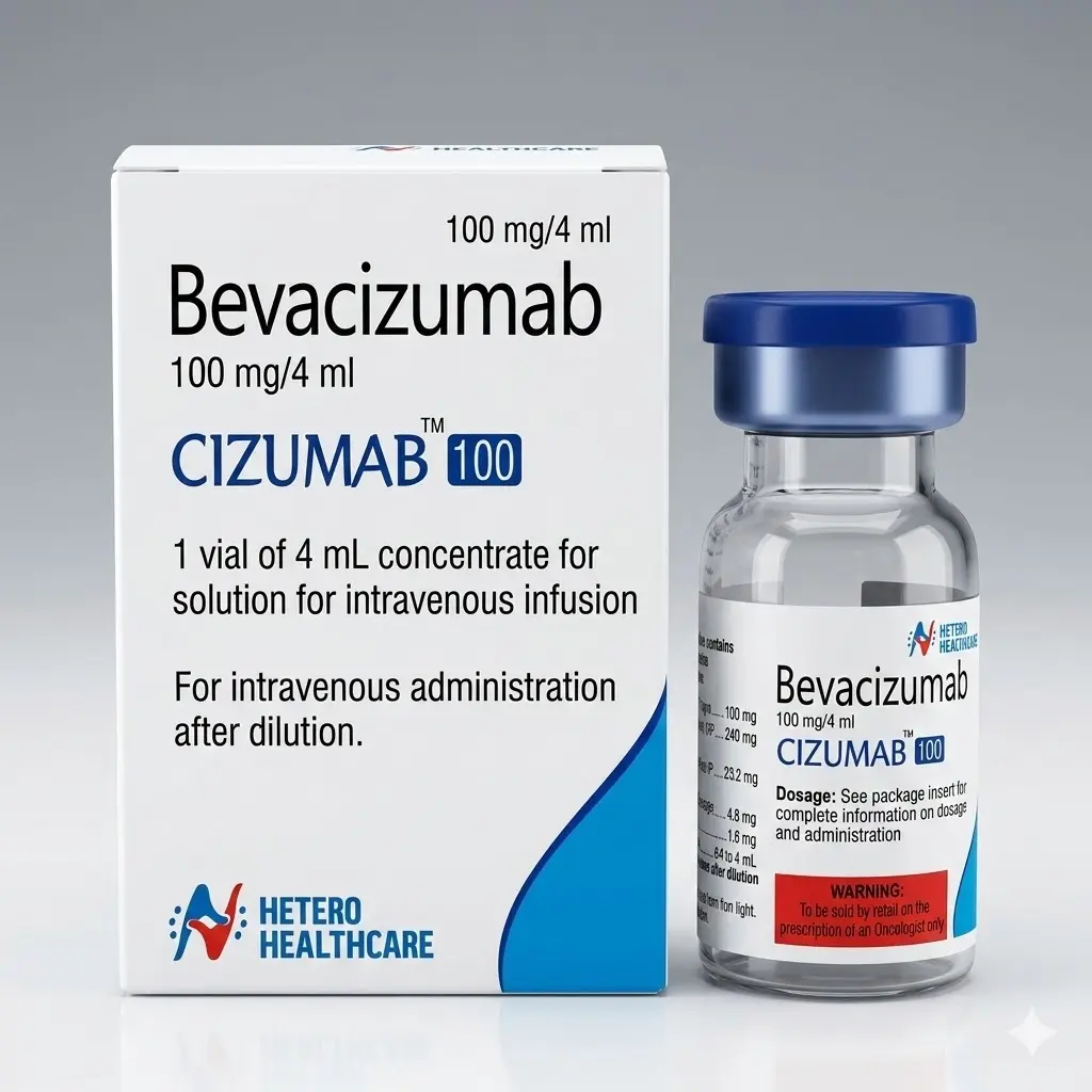 Cizumab 100 — Bevacizumab 100 mg / 4 ml, 1 pcs, Hetero