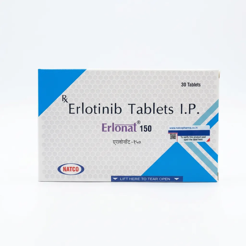 Erlonat — Erlotinib 150 mg, 30 pcs, Natco