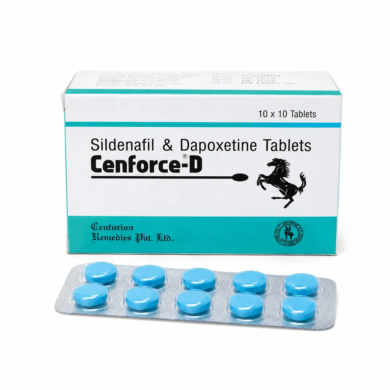 Cenforce-D — Sildenafil 100 mg + 60 mg, 10 pcs, Centurion Laboratories