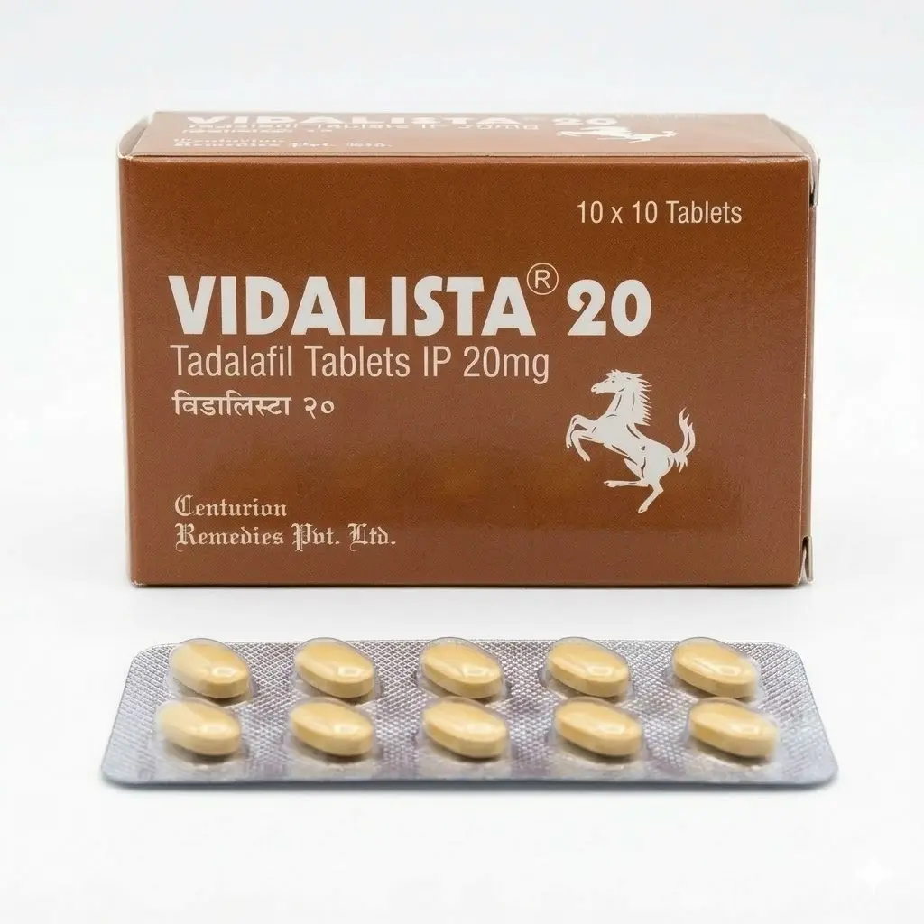 Vidalista 20 — Tadalafil 20 mg, 10 pcs, Centurion Laboratories
