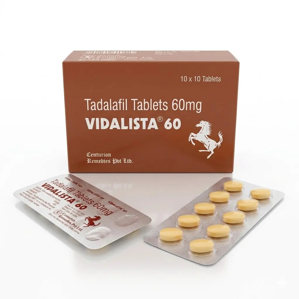 Vidalista 60 — Tadalafil 60 mg, 10 pcs, Centurion Laboratories